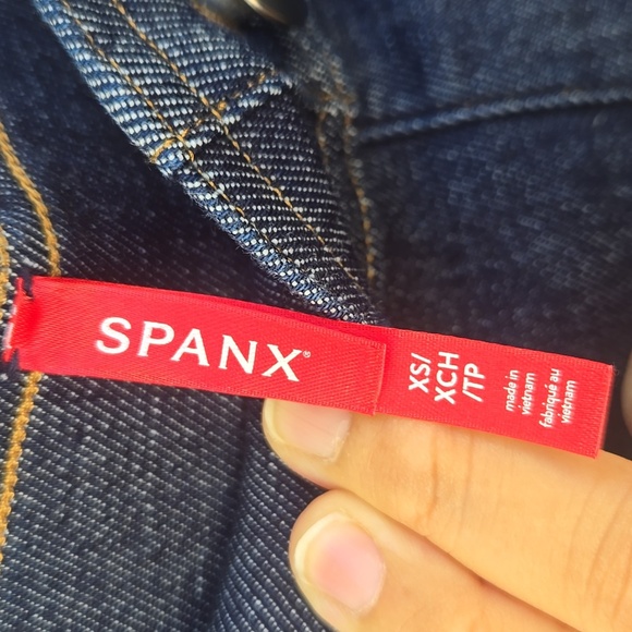 SPANX Indigo Denim Shorts - Picture 2 of 7